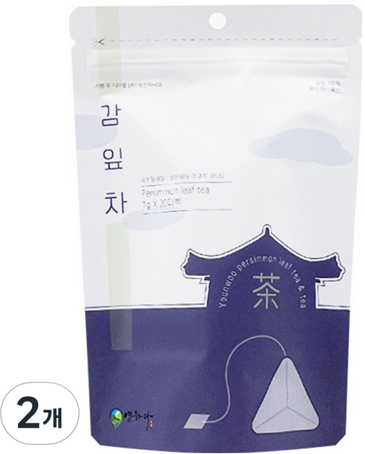 연우제다 감잎차 티백, 1g, 20개입, 2개