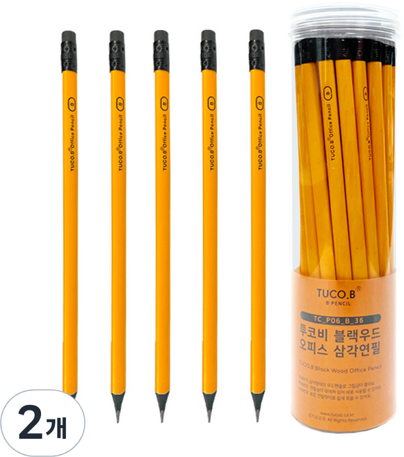 TUCO.B 黑木 Office 三角鉛筆 B, B TC-P06, 72個