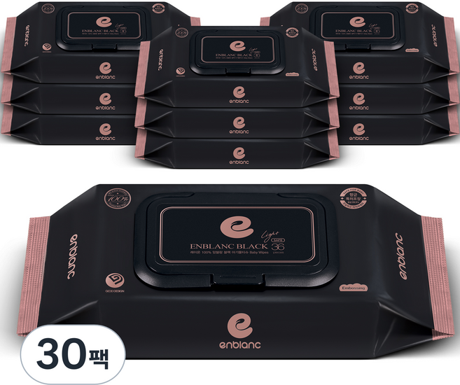 앙블랑 세이프 블랙 라이트 캡형, 78g, 36매, 30개