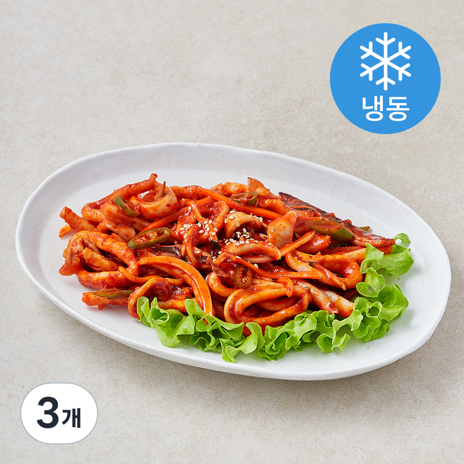 푸딩프렙 대구식 오징어초무침 (냉동), 390g, 3개