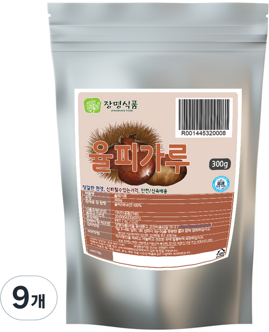 장명식품 율피가루, 9개, 300g