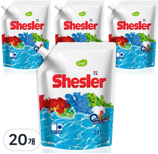 쉬슬러 액체세제 에이프릴 리필, 2.1L, 20개