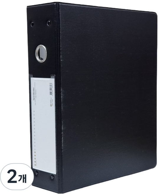 문화산업 문화 비닐 사다리바인더 7cm B682-7, 2개, 흑색