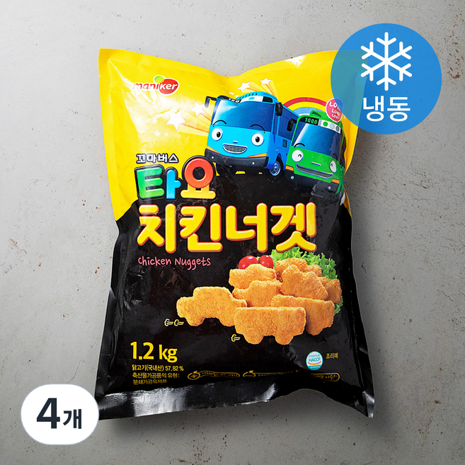 마니커에프앤지 타요 치킨너겟 (냉동), 1.2kg, 4개