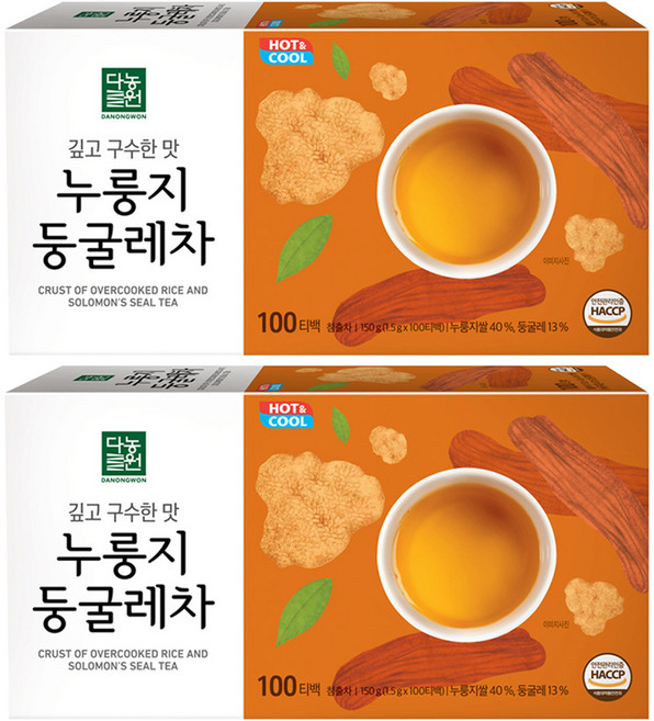 다농원 누룽지 둥굴레차, 1.5g, 100개입, 2개