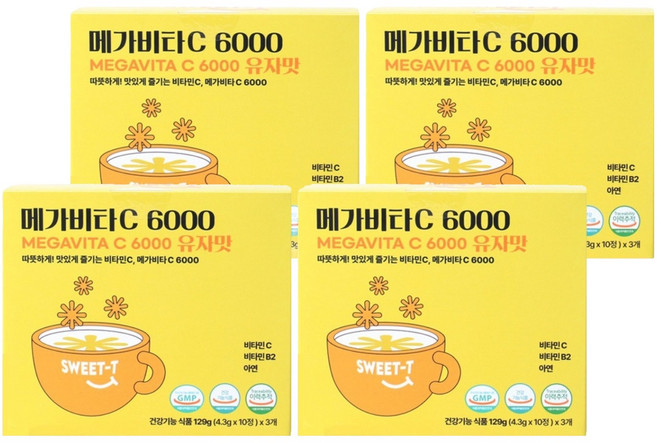 메가비타C 6000 43g x 3p, 4개, 30정