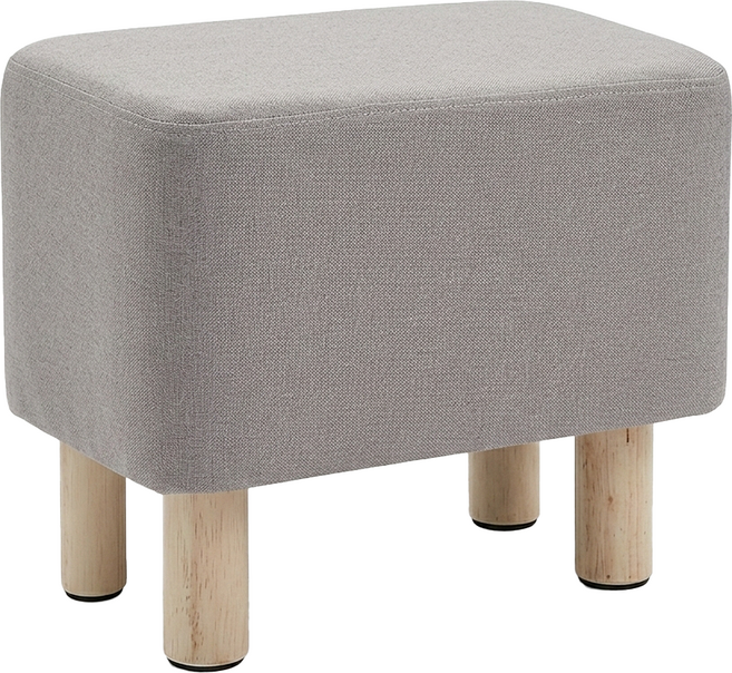 方塊實木腳凳/板凳, 灰色, 1個