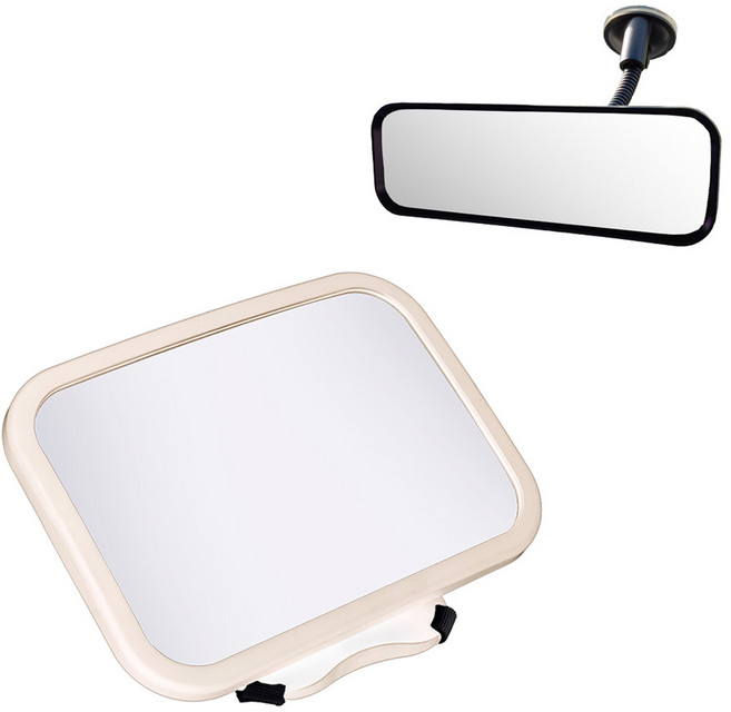 메리본 후방거울 + 보조 룸미러, 베이지, 1세트