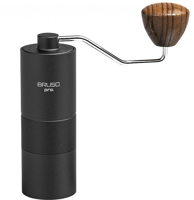 브루소 프로 커피 그라인더, 25ml, 매트블랙, 1개