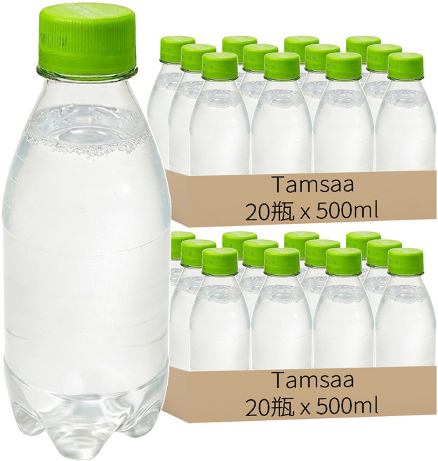 Tamsaa 無標籤白葡萄風味氣泡水, 500ml, 40瓶