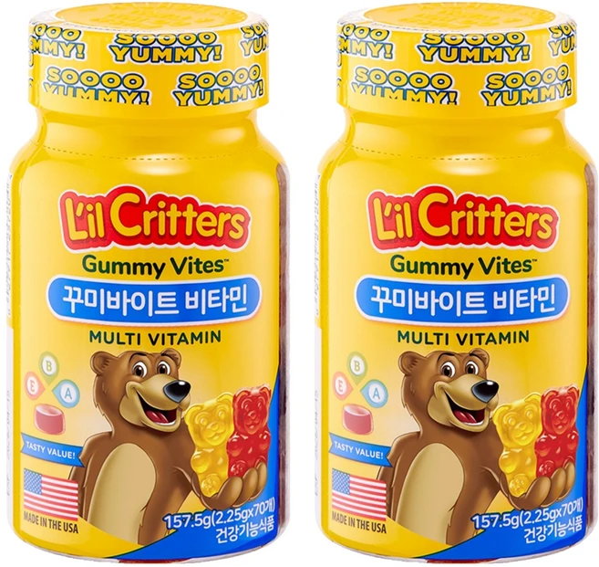 릴크리터스 꾸미바이트 비타민, 70정, 2개 - 쿠팡