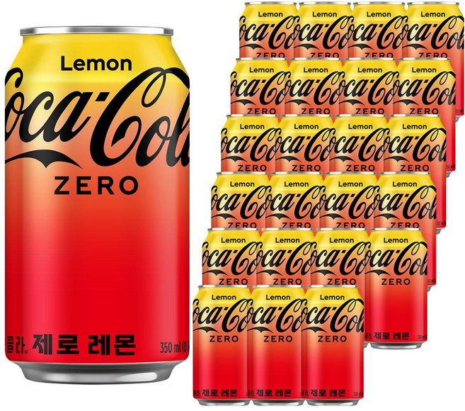 코카콜라 제로 레몬, 350ml, 24개