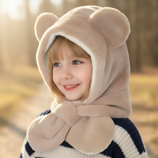 우주아이 아동용 포그니베어 목도리모자