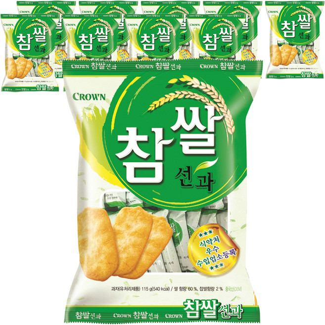크라운 참쌀선과, 115g, 10개