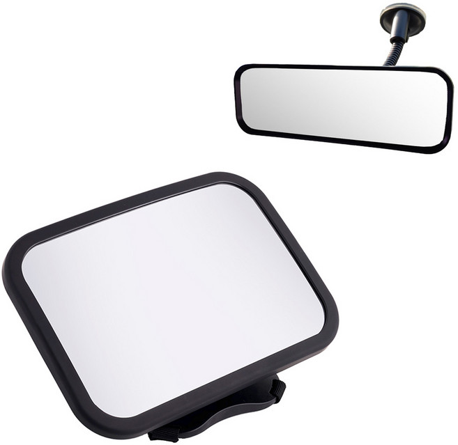 메리본 후방거울 + 보조 룸미러, 블랙, 1세트