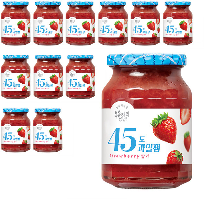 복음자리 45도 과일잼 딸기, 350g, 12개