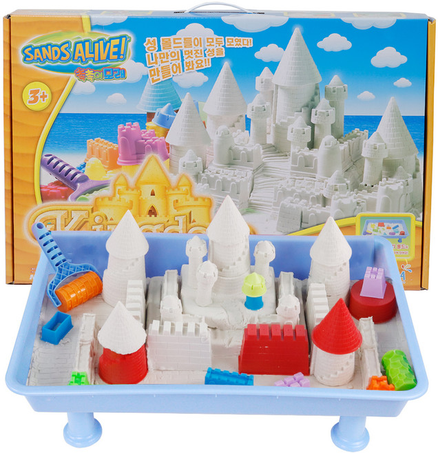 샌드얼라이브 촉촉이 모래 킹덤 세트 모래놀이, 혼합색상, 1.5kg, 1세트