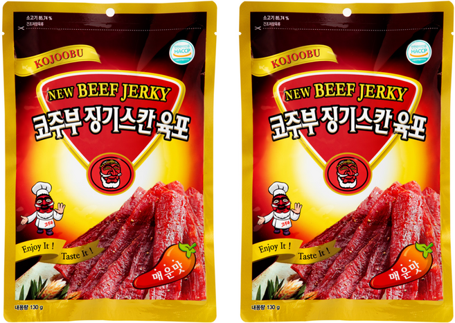 코주부 징기스칸 육포 매운맛, 130g, 2개