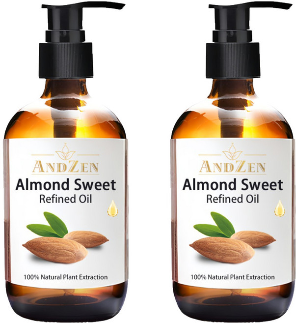 ANDZEN 安得仁 甜杏仁油 玻璃瓶裝 按摩油保濕油基礎油基底油, 250ml, 2件