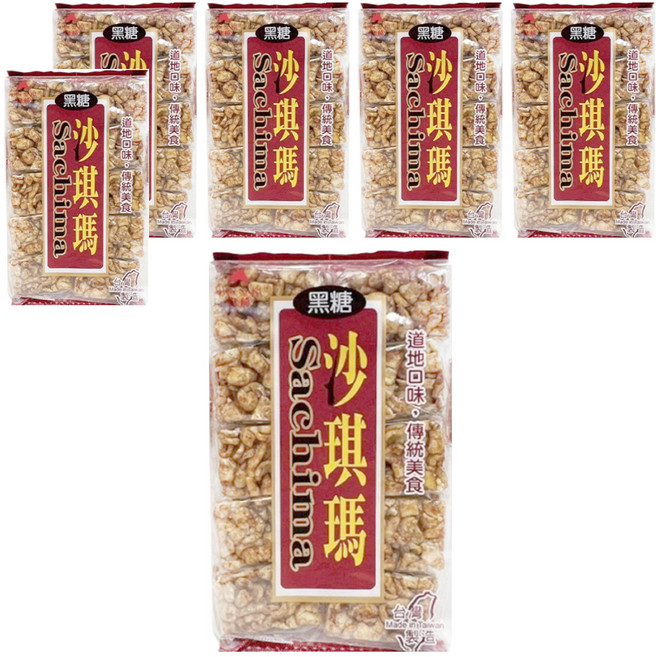 KUN SAKI 崑崎 黑糖沙琪瑪, 200g, 6袋