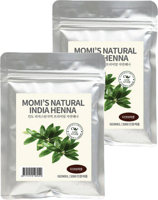 India Henna染髮劑, Dark Brown, 2包