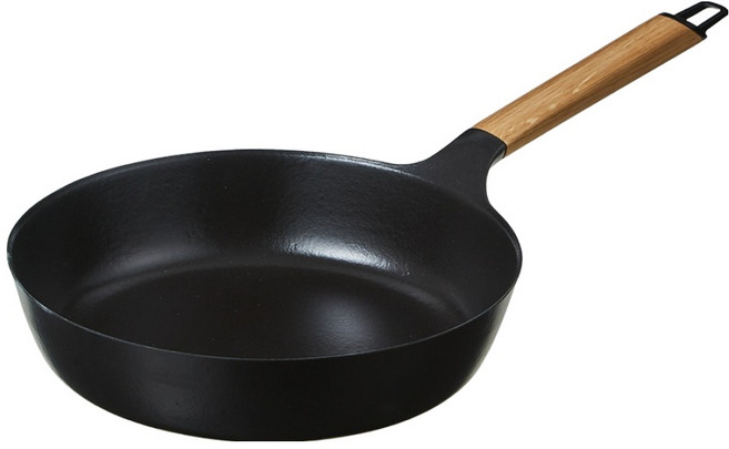 VERMICULAR 鑄造琺瑯鑄鐵平底鍋 深鍋 橡木色, 26cm, 1個