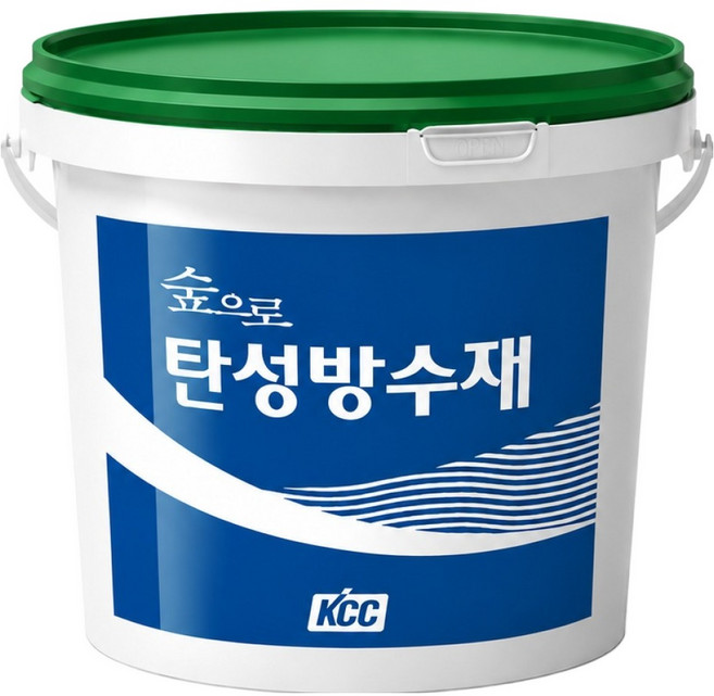 KCC숲으로 탄성방수재 페인트, 녹색, 4kg, 1개