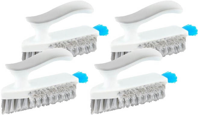 더자카 다용도 욕실 틈새 청소 브러쉬, 화이트, 4개