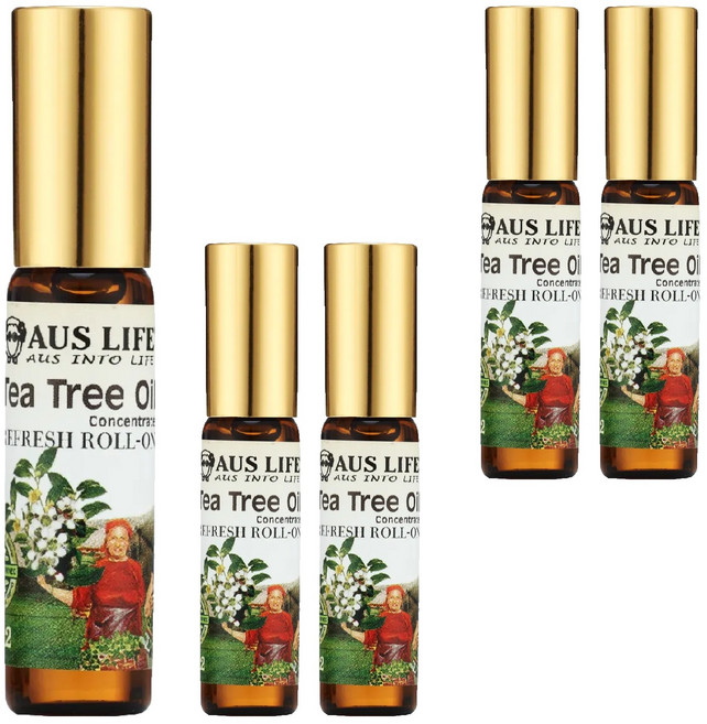 AUS LIFE 澳思萊 茶樹滾珠精油 清涼舒暢隨身小物, 5.3ml, 5瓶