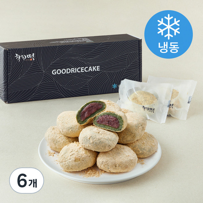 착한떡 콩쑥개떡 (냉동), 60g, 10개입, 6개