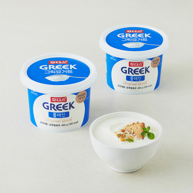 일동후디스 그릭 요거트 플레인, 450g, 2개