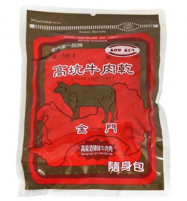高坑 高粱酒辣味牛肉角, 160g, 1包