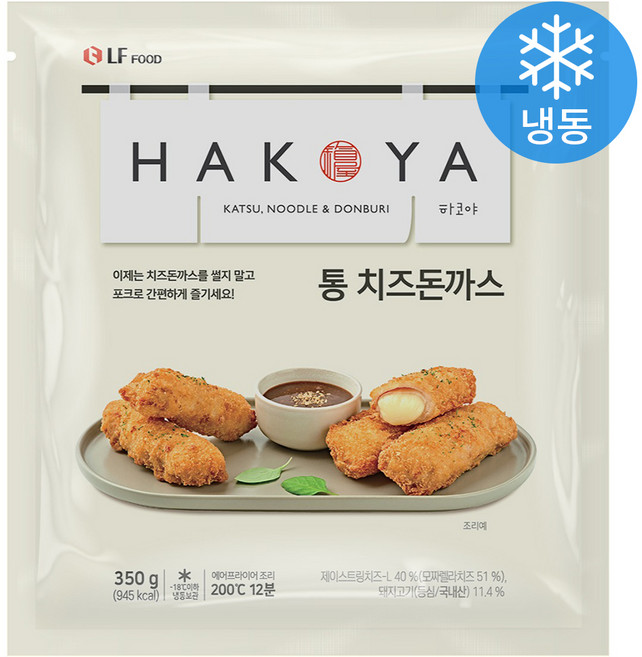 HAKOYA 통 치즈돈까스(냉동), 350g, 1개
