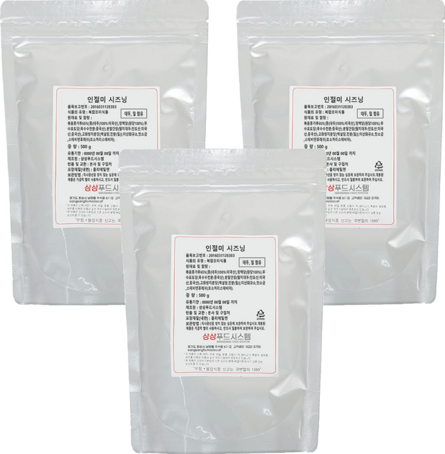 상상시즈닝 인절미 시즈닝, 500g, 3개