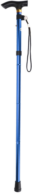 折疊杖(四折) 鋁合金合成橡膠尼龍, 藍色, 1支