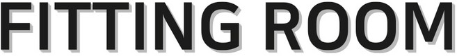 스튜디오투명 표지판 검정색, FITTING ROOM, 1개