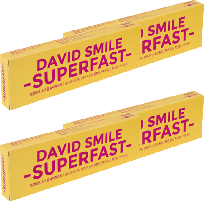 스마일랩 데이비드 슈퍼패스트 임신테스트기, 1개입, 4개