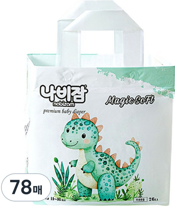 나비잠 매직소프트 팬티형 기저귀 남여공용, 특대형(XL), 78매