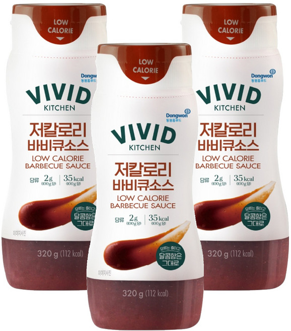 비비드키친 저칼로리 바비큐소스, 320g, 3개