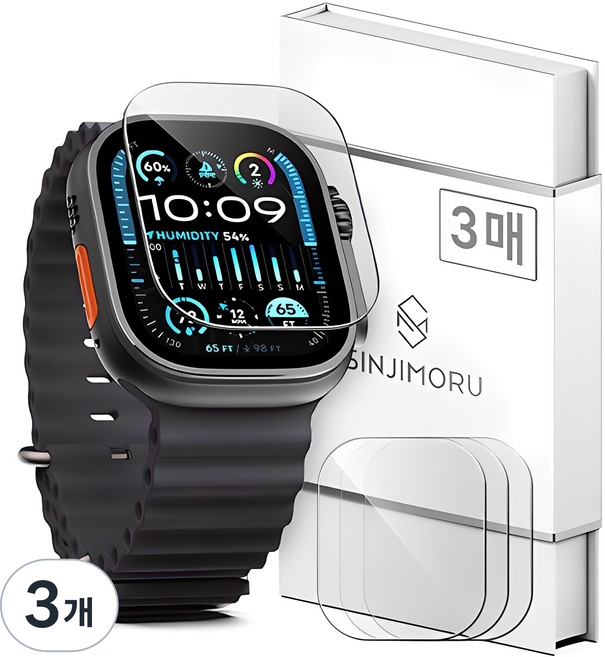 신지모루 풀커버 강화유리 액정보호필름 3p, 3개