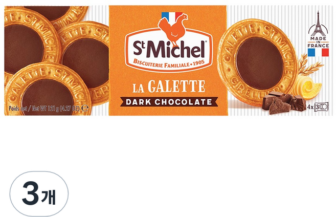 St Michel 奶油巧克力餅乾, 121g, 3盒