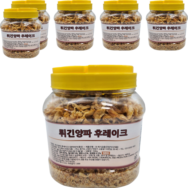 튀긴양파 후레이크, 500g, 6개