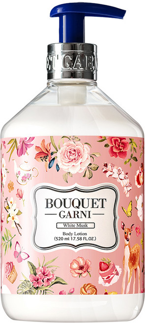 부케가르니 프레그런스드 바디로션 화이트머스크향, 520ml, 1개