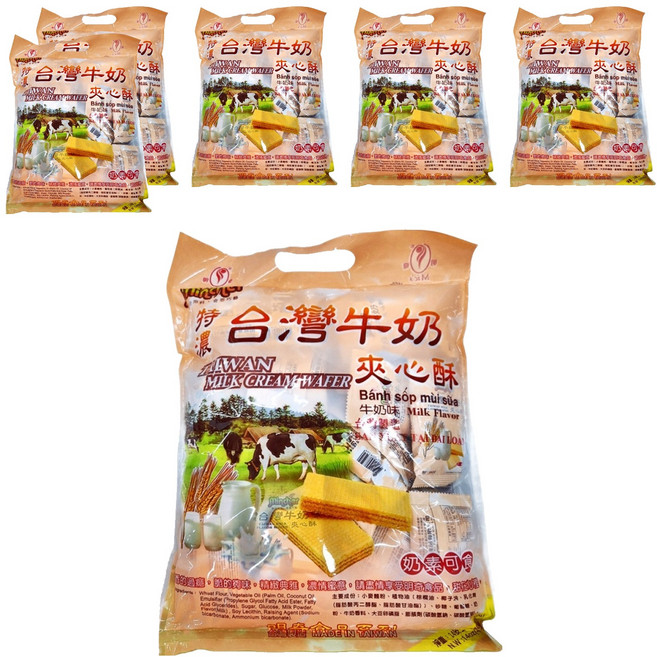 明奇 特濃台灣牛奶夾心酥, 400g, 6袋