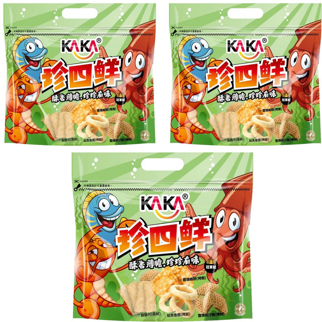 KAKA 卡卡 珍四鮮 冠軍魷, 120g, 3包