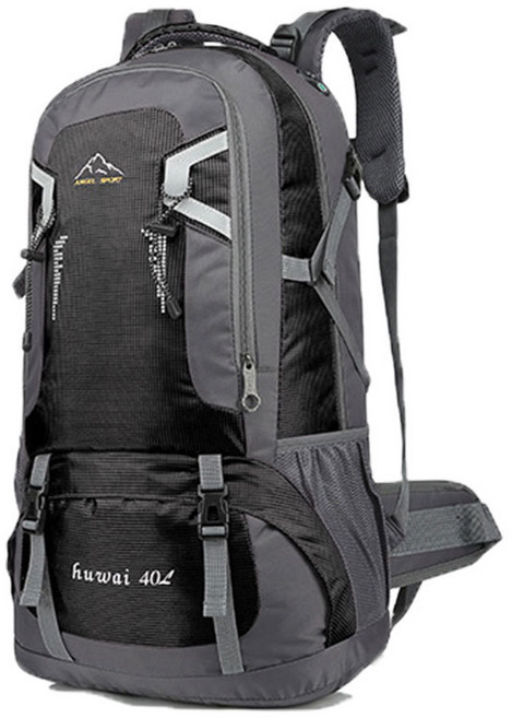 대용량 포켓 등산가방 40L, 블랙