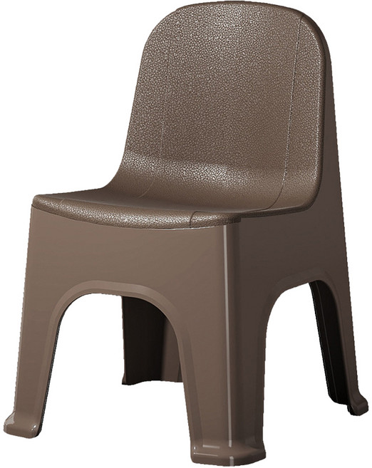 디어모모 등받이 다용도 스툴 통사출 의자 대, 브라운, 1개