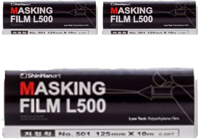 신한화구 마스킹 필름 10m x 125mm, 3개