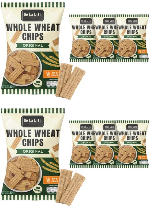 데라리타 통밀칩 오리지널, 30g, 8개 - 쿠팡