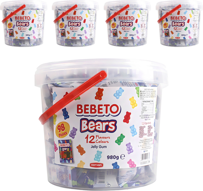 베베토 미니 베어 젤리 98개입, 980g, 5개